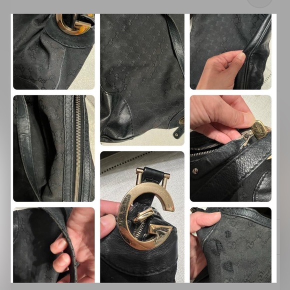 Gucci black fabric and leather shoulder bag 💥☝️🌹 - Picture 2 of 7